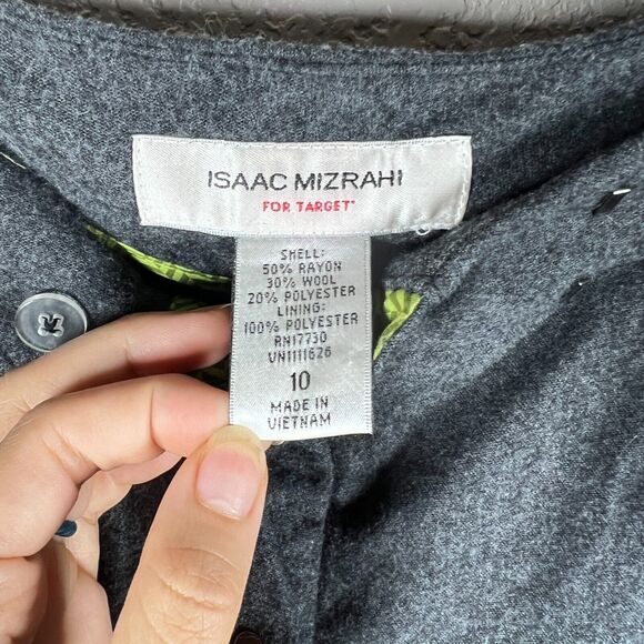 Isaac Mizrahi for Target Wool Dress Pants Women's 10 Wide Leg Grey Workwear - Picture 3 of 8